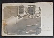 AUSTRIA WWI PHOTO 1916 TURKEY CONSTANTINOPLE  DRIVER SOLDIER ARMY VEHICLE CARD