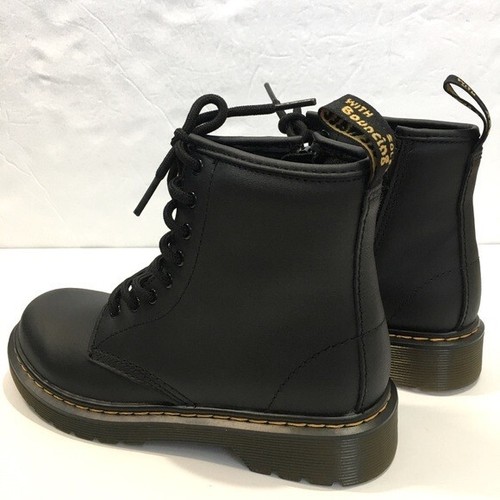 Stivaletti Dr. Martens Junior 1460 in morbida pelle T stringati neri - Foto 12 di 15