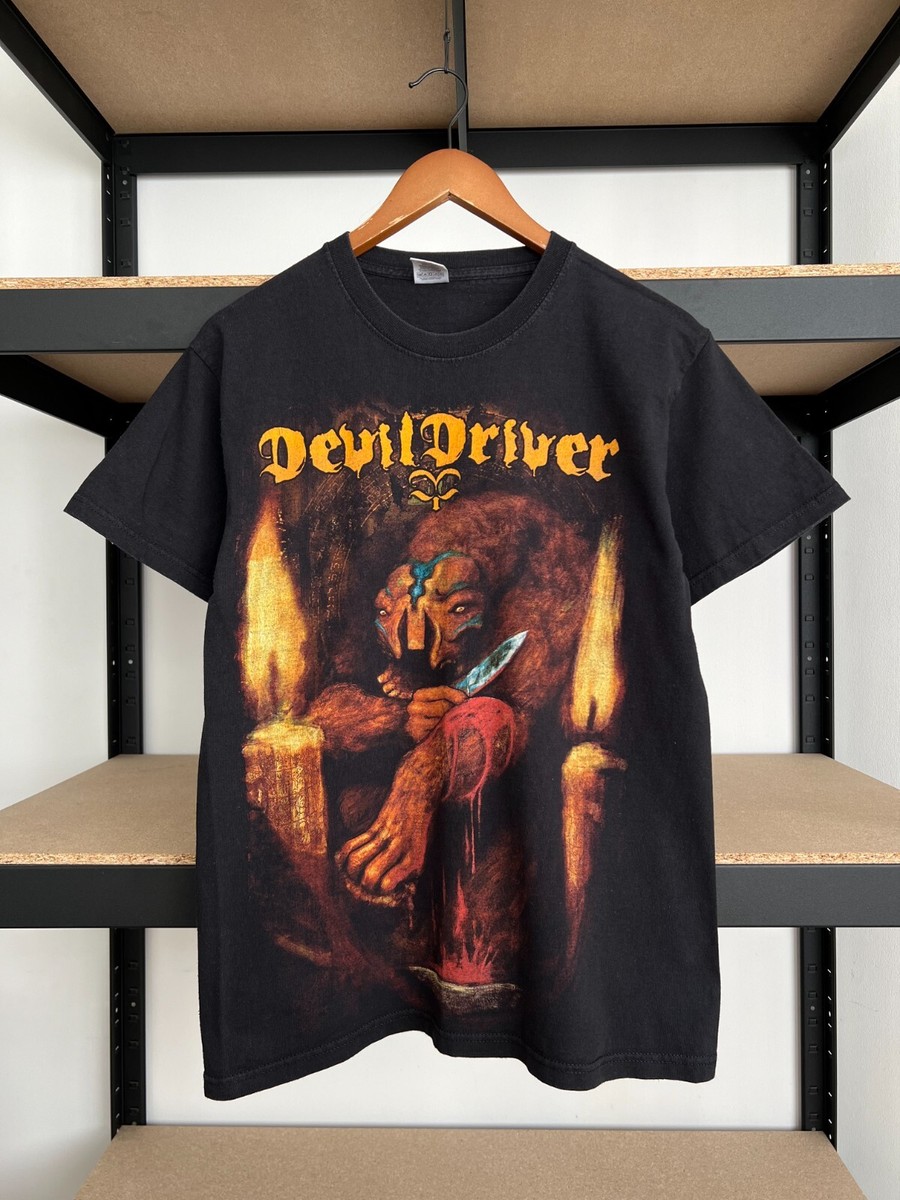 Vintage 2010 DevilDriver European Tour Death Band Black T-shirt Sz