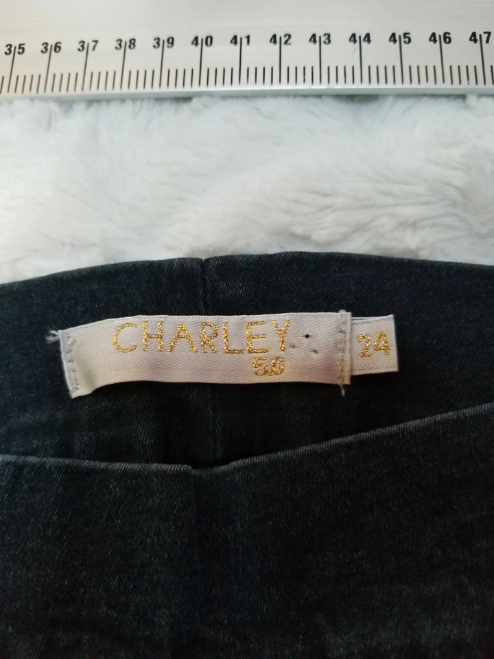Pantalones de mezclilla para mujer Charley 5.0 ajustados talla 24 tiro bajo azul oscuro Foto 4 de 4