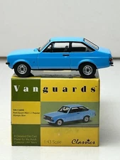 Vanguards 1:43 Scale Diecast Ford Escort MKII Popular, Olympic Blue