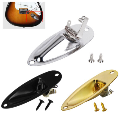 Metal 1/4'' Boat Jack Plate for Fender Stratocaster Strat Style Guitar Parts b
