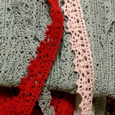 H&auml;kelborte Spitzenborte Spitzenband Bogenkante Spitzenbesatz Spitze 1 cm