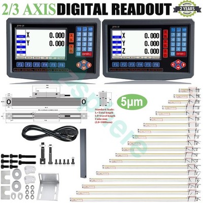 2/3 Axis Digital Readout Linear Scale DRO Display 5um for Bridgeport Mill Lathe