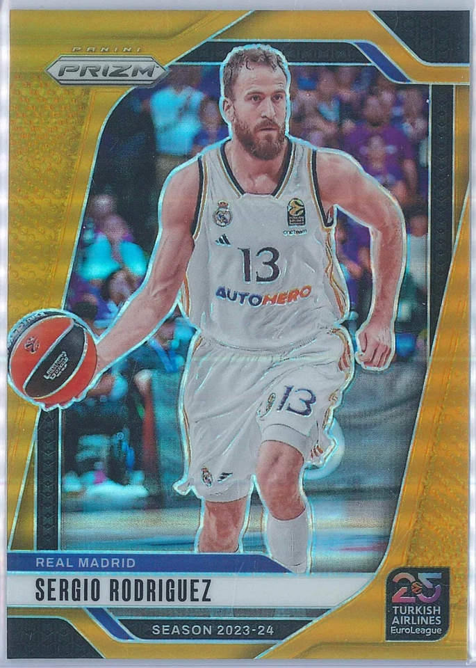 2024-25 Panini Prizm Euroleague Basketball Sergio Rodriguez Gold 3/10 #157 - Image 2 of 3