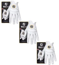 Footjoy StaSof Mens Leather Golf Glove 3 Pack - New