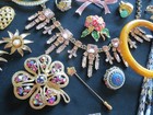 Vtg Jewelry Lot 168 Items CORO Art VENDOME  Bakelite Sterling Weiss M Haskell — photo 9