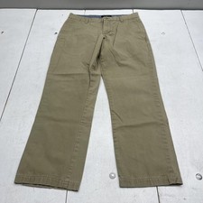 Banana Republic Gavin Pants Mens 32x32 Beige Chino Flat Front Straight Casual