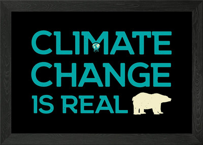 Gerahmtes Wandbild Poster Leinwanddruck Bild Klimawandel ist real