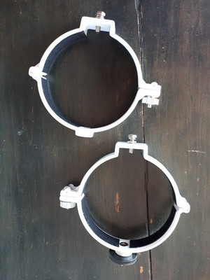 Rohrschellen Aluminiumguss für Sky-Watcher Newton, 114 mm, weiß