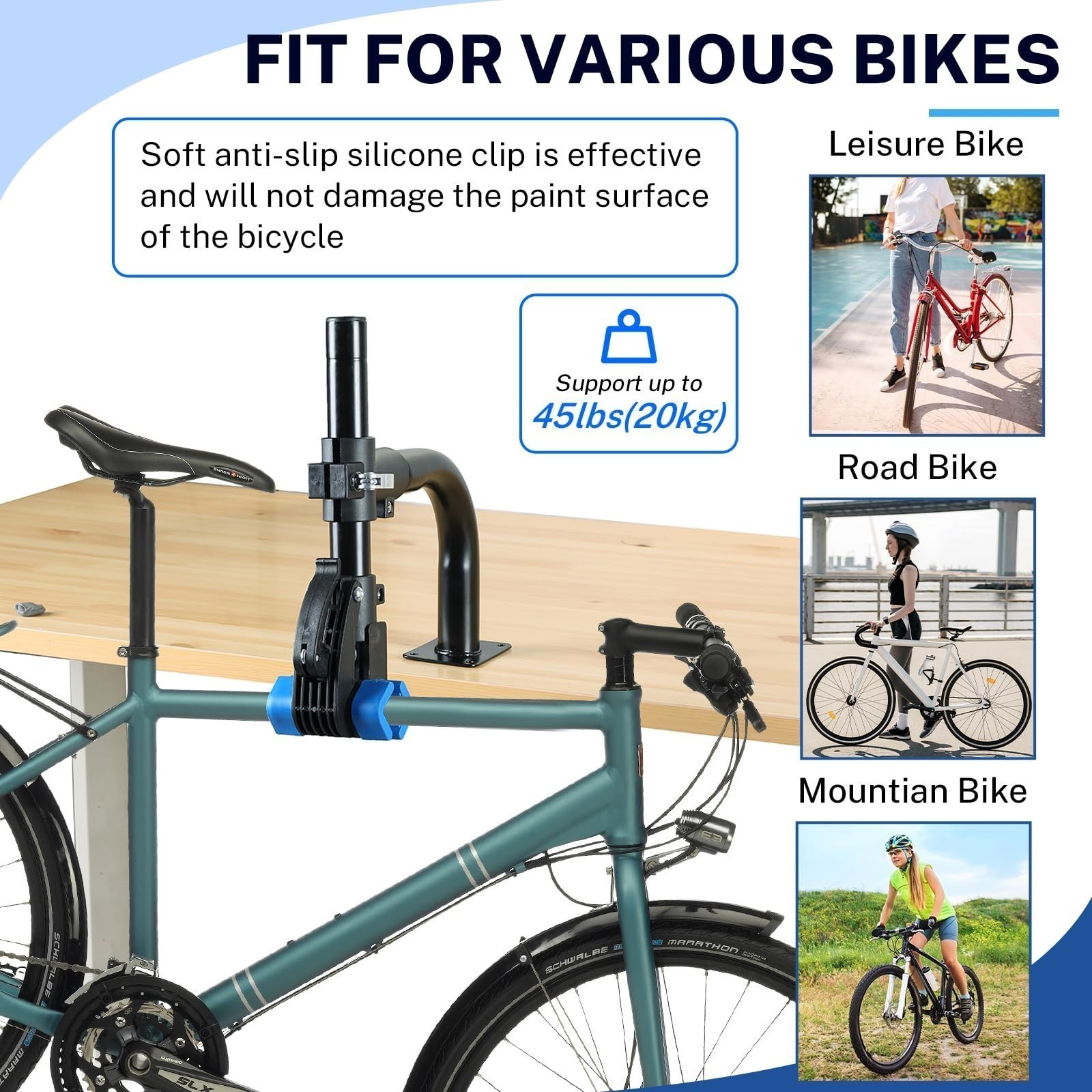 Bike Repair Stand 360&deg; Rotatable Steel Wall Mount Durable Quick Release 💗