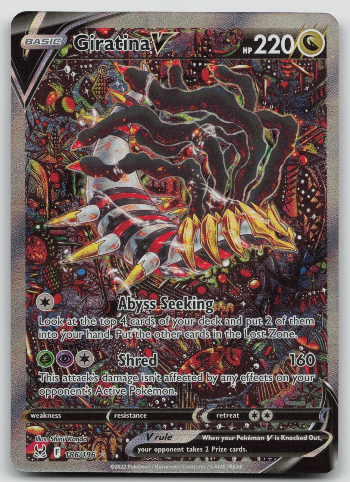 Pokémon TCG Giratina V 186/196 - Lost Origin - Alt Full Art NM