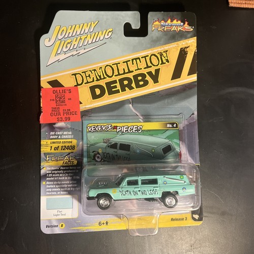 DEMOLITION DERBY PINK 1966 CADILLAC HEARSE JOHNNY WHITE LIGHTNING CHASE CAR - Picture 1 of 1