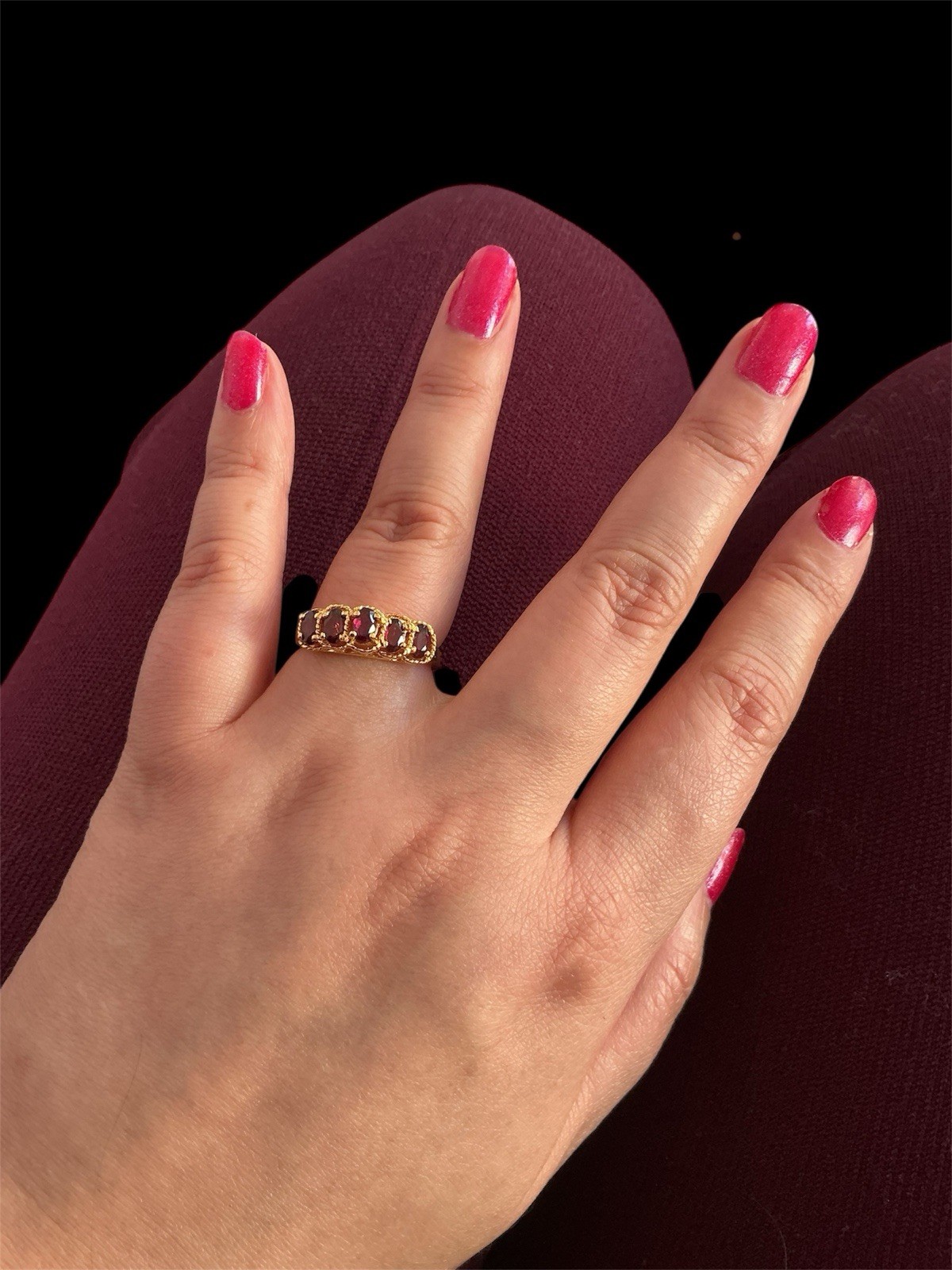 DC Gold Plated Ruby Ring - image 1