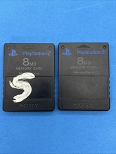 Lot Of 2 Sony PS2 PlayStation 2 8MB Memory Cards Official N1158 1068 