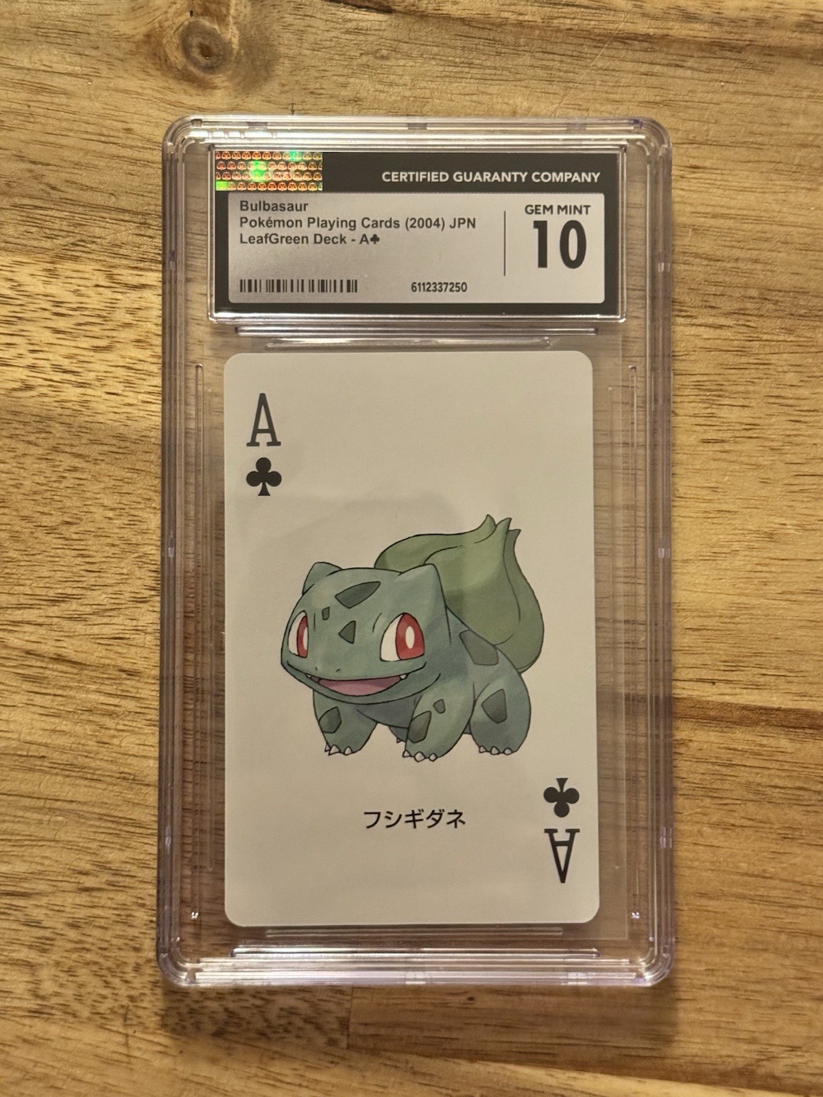 [POP 1!] CGC 10 GEM MINT Bulbasaur Ace of Clubs Pokemon LeafGreen Deck