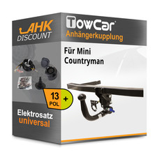 Für Mini Countryman 10.2016- TOWCAR Anhängerkupplung abnehmbar + 13polig E-Satz