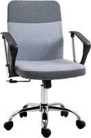Vinsetto Office Chair Fabric Grey Swivel Computer Desk Chair Office Home New