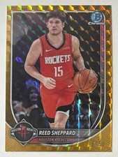 Reed Sheppard 2025-26 Bowman #BCV-135 Chrome Gold Geometric Refractor /50 KG