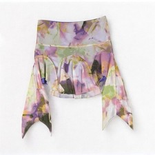 Abstract Mesh Colorful Mini Skirt Semi Sheer Fairy Festival Boho Summer Beach M