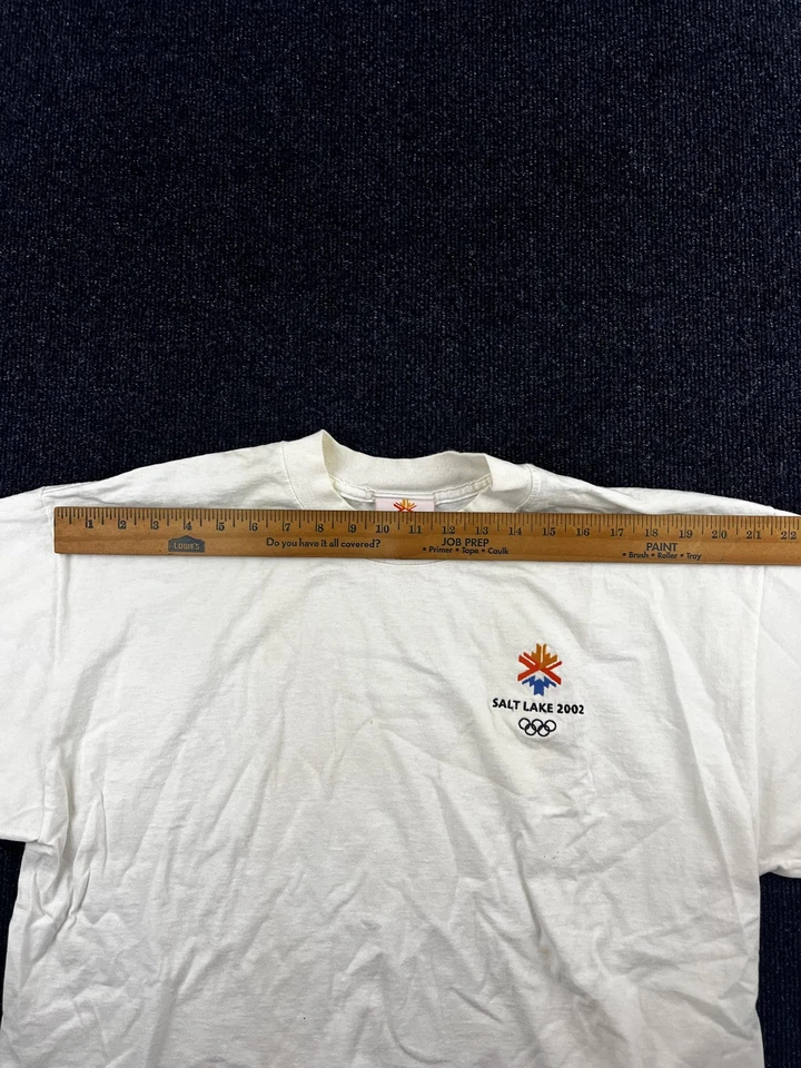 复古 2002 年盐湖奥运会衬衫男式 XL 刺绣冬季奥运会 2000 年代 — 第 4/4 张图片