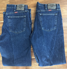 2x Wrangler - Regular Fit Men  s Jeans Dark Blue 5 Star Premium Denim Size 36x32