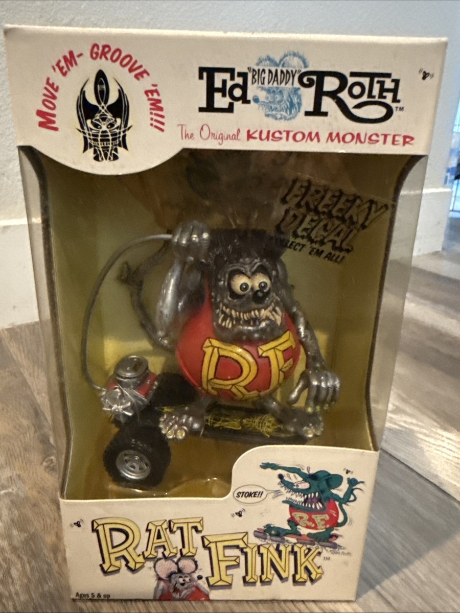Vtg 1999 Rat Fink Ed Big Daddy Roth Skateboard Kustom Monster Toy