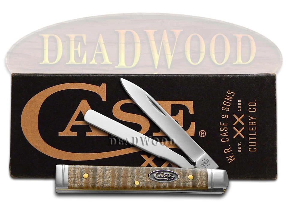 Cuchillo de Bolsillo Case xx Cuchillos Baby Doc Natural Madera de Arce Rizado 11423 Acero Inoxidable Foto 4 de 4