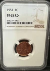 1951 PROOF LINCOLN WHEAT CENT NGC PR65RD
