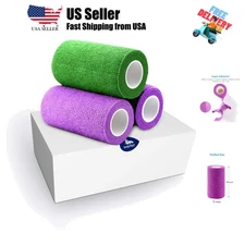 Pet Wrap, Self-Adhesive Non-Woven Bandage, Emergency Cohesive Gauze, for Dogs...