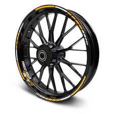 Felgenrandaufkleber Komplett Set RS Design Zubehör 15-17 Zoll Sonnengelb MR016