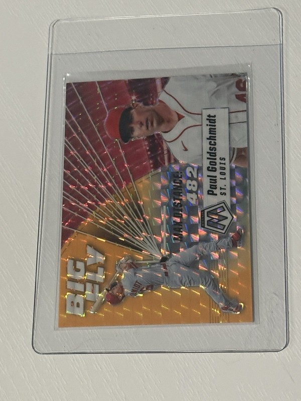 2021 Panini Mosaic Big Fly Reactive Orange Prizm 01/99 Paul Goldschmidt