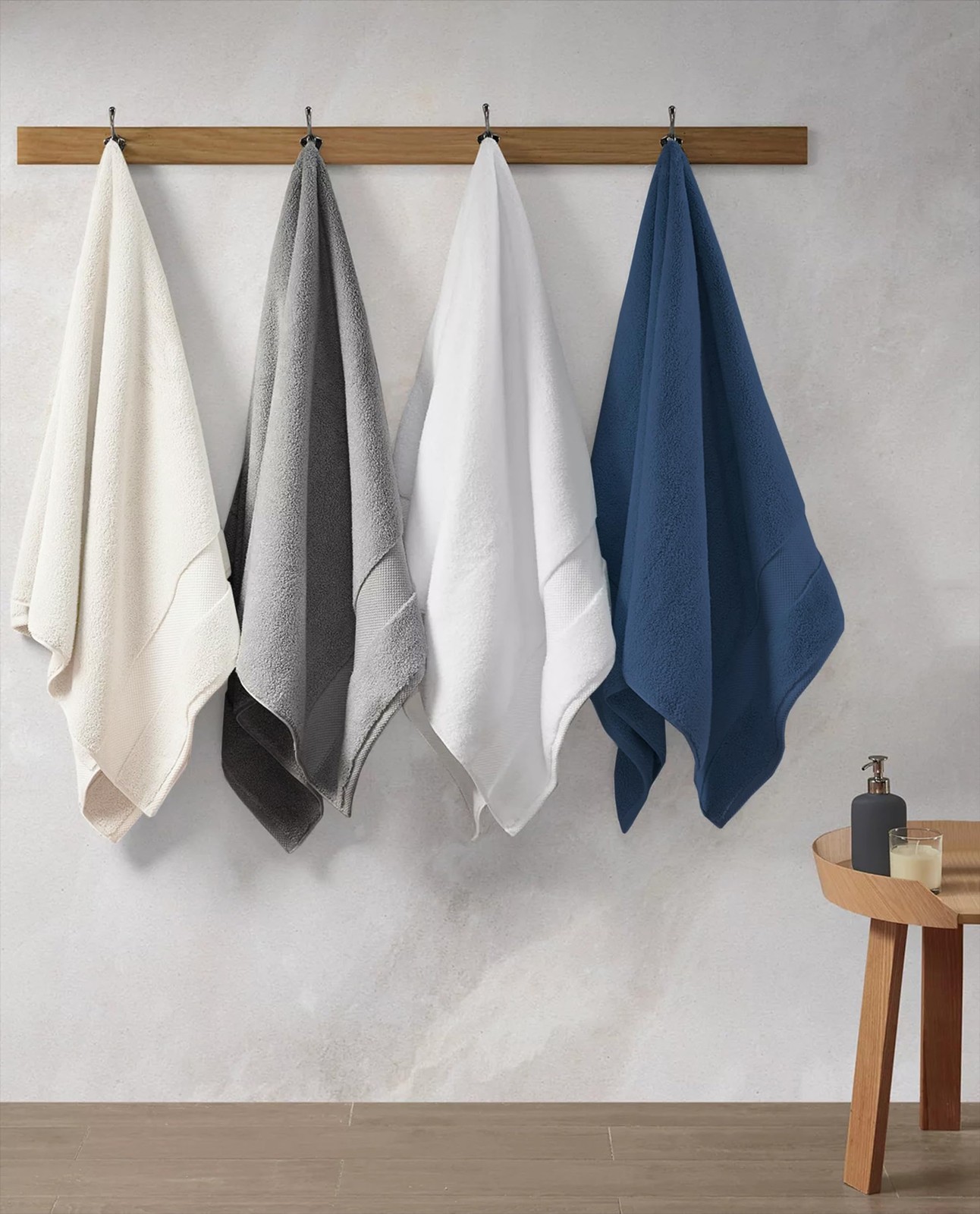Delara 100percent Organic Cotton Towels 650 GSM Plush Feather Touch Quick Dry Bath image 5