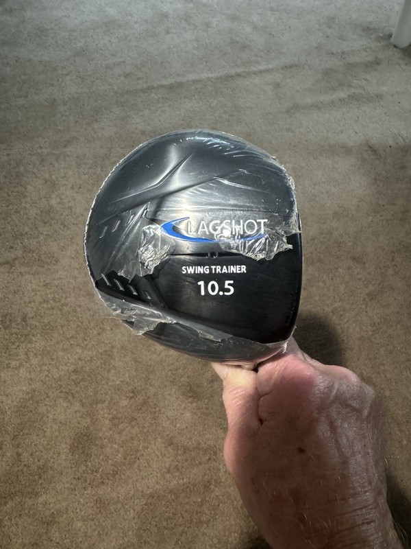 Lag Shot Swing Trainer Golf Club 10.5" for Swing Practice, Black/Blue
