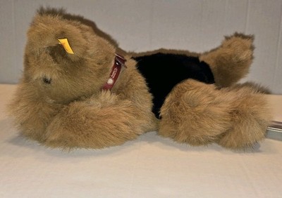 NWT Steiff Germany Stuffed Airedale Terrier Plush Dog AKC American Kennel Club 