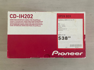 GENUINE PIONEER CD-IH202 HDMI/USB interface Cable for iPod/iPhone - NEW/Open Box