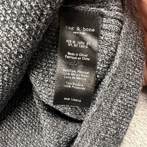 Rag & Bone Mens Long Sleeve Henley Shirt Size Large Heather Gray merino wool dad - Picture 4 of 10