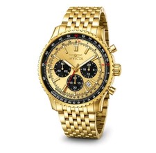 Invicta Chase Durer 69566 43mm Gold Chrono Slide Rule Men’s NIB