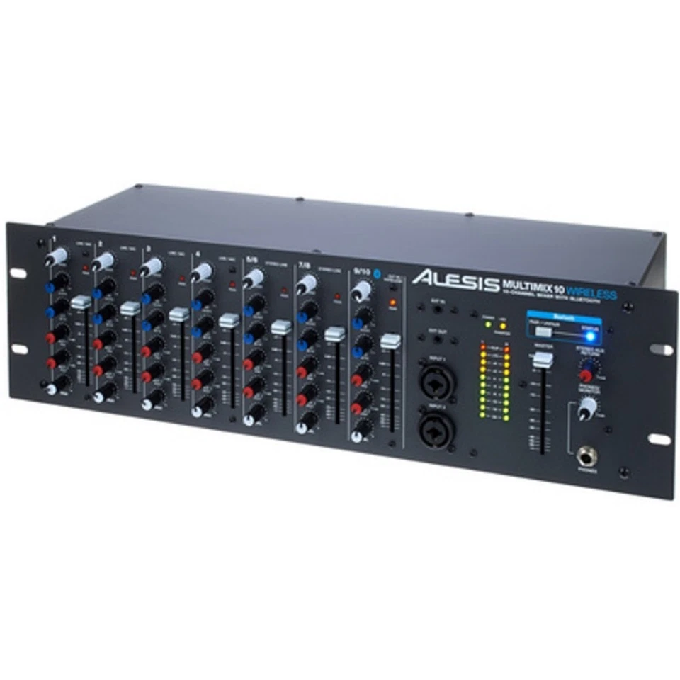 ALESIS MULTIMIX 10 WIRELESS 3-Space Rackmount Bluetooth Streaming Audio Mixer - Image 4 of 4
