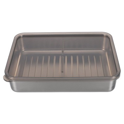 Metal Food Storage Container Airtight Stainless Steel Tray With Lid For Kitchen