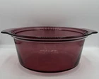 Corning Ware Vision Cranberry 5 L Qt Dutch Oven Stock Pot Casserole Dish No Lid