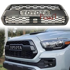 Front Grille For Tacoma Grill 2016-2023 TRD PRO Matte Black Mesh Grille Letters
