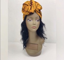 African Print Ankara Yellow Patterned Multicolor Handmade Headwrap