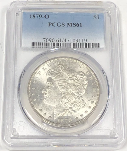 1879 O MORGAN "PCGS MS61" - STUNNING, REV/OBV PL, COLOR, MIRRORS, LUSTER,✅