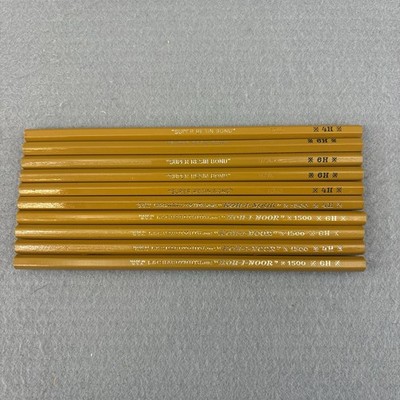 10 L&C Hardtmuth Koh-I-Nor 1500 Pencils Super Resin Bond 4H/6H Mix