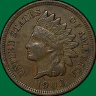 1903 Indian Head Cent Extremely Fine XF Coin #37168