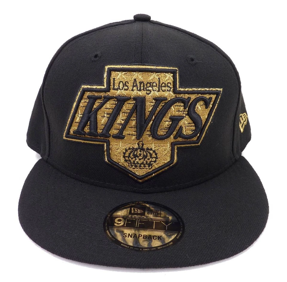 Gorra New Era Los Angeles Kings Big Logo Snapback negra x dorada [importación paralela] Foto 2 de 4