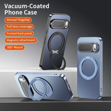 For Google Pixel 11 10 Pro XL 9 Pro Plating Magnetic 360 Ring Stand PC TPU Case