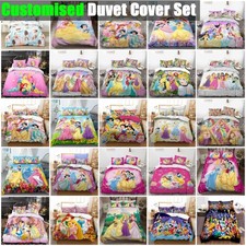 Disney Princess Duvet Cover Pillowcase Single Double Queen Bedding Set Gifts01