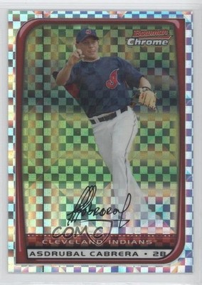 2008 Bowman Chrome X-Fractor 23/250 Asdrubal Cabrera #187 Rookie RC 7ti